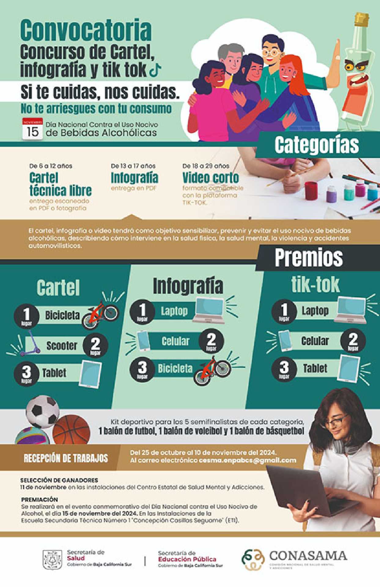 COORDINA SALUD ESTATAL CONCURSO DE INFOGRAFÍAS Y TIK TOK PARA DESALENTAR EL USO NOCIVO DE ALCOHOL