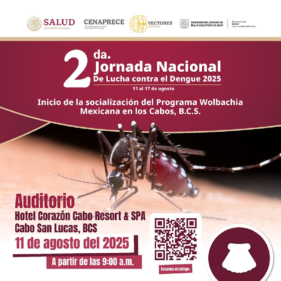 ARRANCARÁ EN LOS CABOS LA SEGUNDA JORNADA NACIONAL CONTRA EL DENGUE 2025
